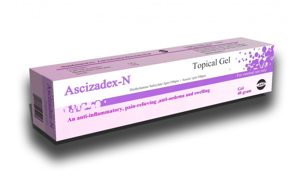 أسي زادكس إن جيل Ascizadex N Gel لعلاج التورمات والكدمات